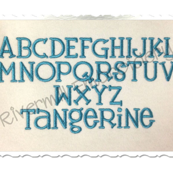 Tangerine Machine Embroidery Font Monogram Alphabet - 3 Sizes