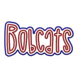 Double Applique Bobcats Machine Embroidery Design - 4 Sizes - Instant Download PES DST Digital File Rivermill Embroidery