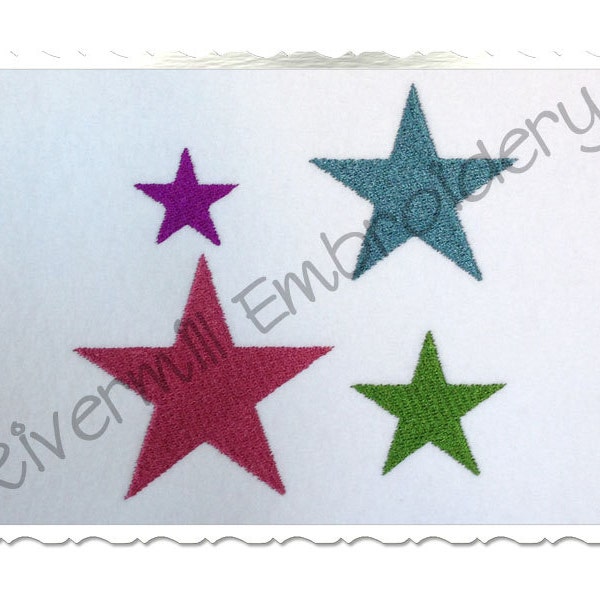 Small Star Machine Embroidery Design - 4 Sizes