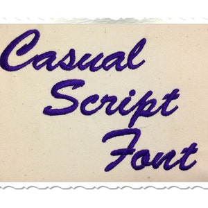 Casual Script Machine Embroidery Font Monogram Alphabet - 3 Sizes - BX Files Instant Download Design PES Rivermill Embroidery