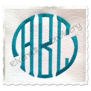Large Seal 3 Letter Monogram Machine Embroidery Font Alphabet - 3 Sizes - BX Files Instant Download Design PES
