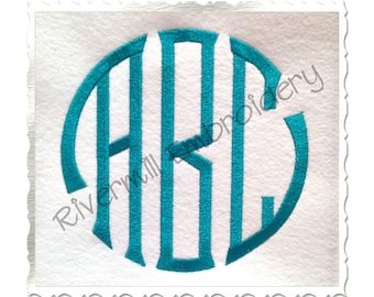 May include: A turquoise blue monogram with the letters "ARC" in a circle.