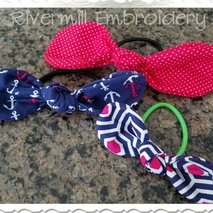 In The Hoop Hair Bow Machine Embroidery Design