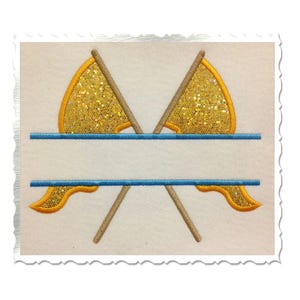 Split Color Guard Flags Applique Machine Embroidery Design - 4 Sizes - Instant Download PES DST Digital File Rivermill - Marching Band