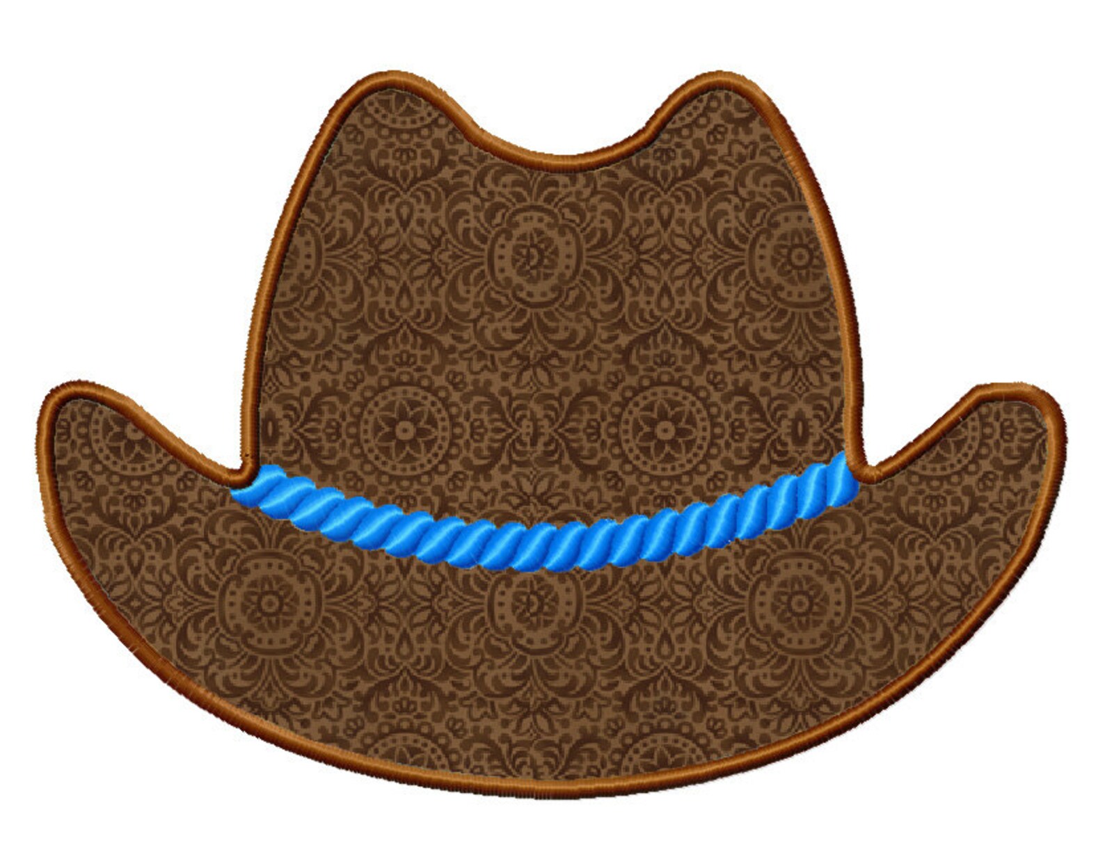 Cowboy Hat Applique Machine Embroidery Design 4 Sizes Etsy