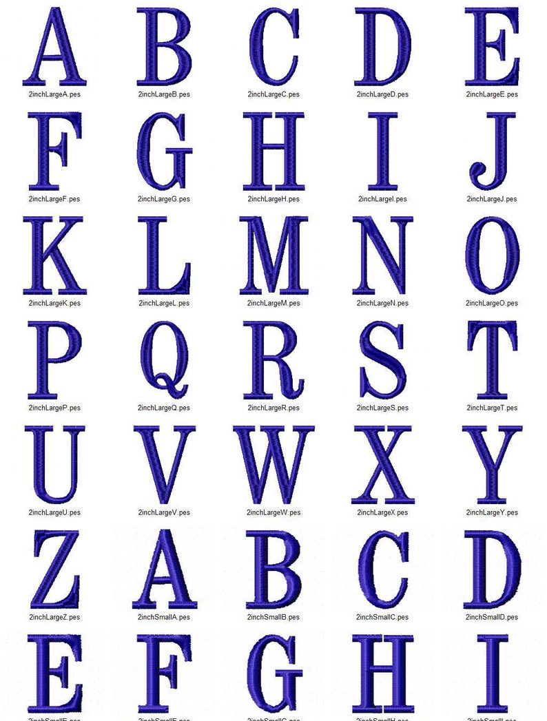 Boys Stacked Monogram Machine Embroidery Alphabet Font 3 Etsy