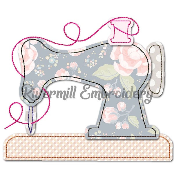 Raggy Sewing Machine Applique Machine Embroidery Design - 4 Sizes