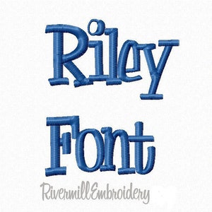 Riley Machine Embroidery Font Monogram Alphabet - 3 Sizes