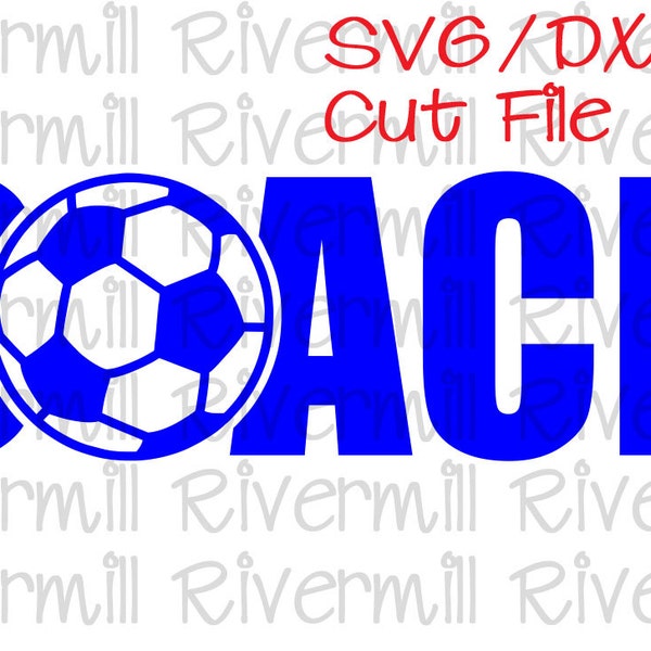 SVG DXF Soccer Coach Cut File