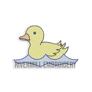 Mini Sketch Style Rubber Ducky Duck Machine Embroidery Design