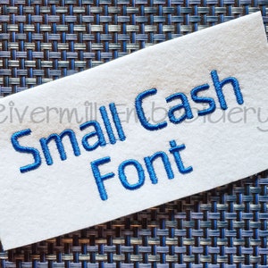 Small Cash Block Machine Embroidery Font Monogram Alphabet - 3 Sizes - BX Files Instant Download Design PES