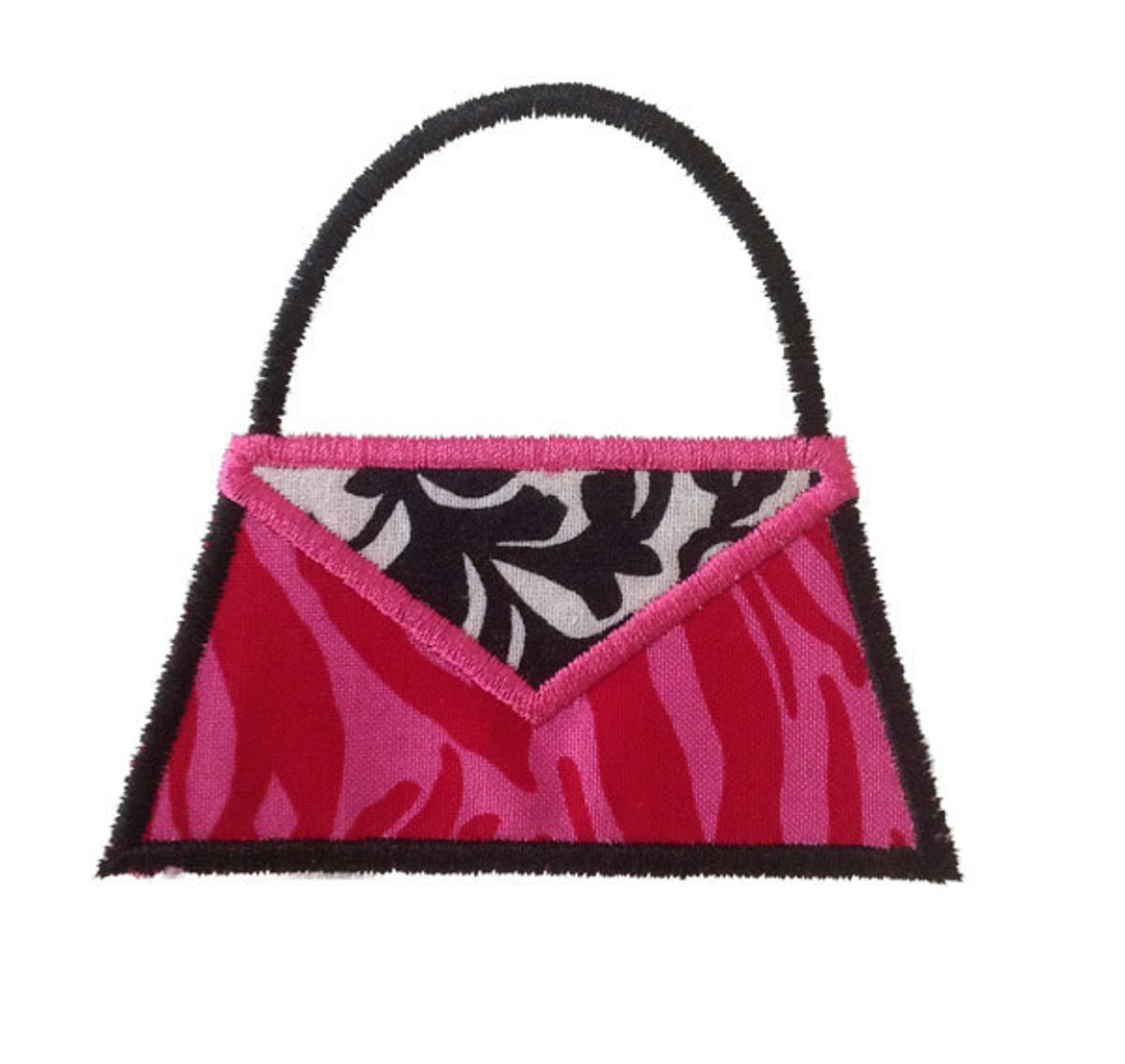 Applique Purse Machine Embroidery Design 4 Sizes Etsy