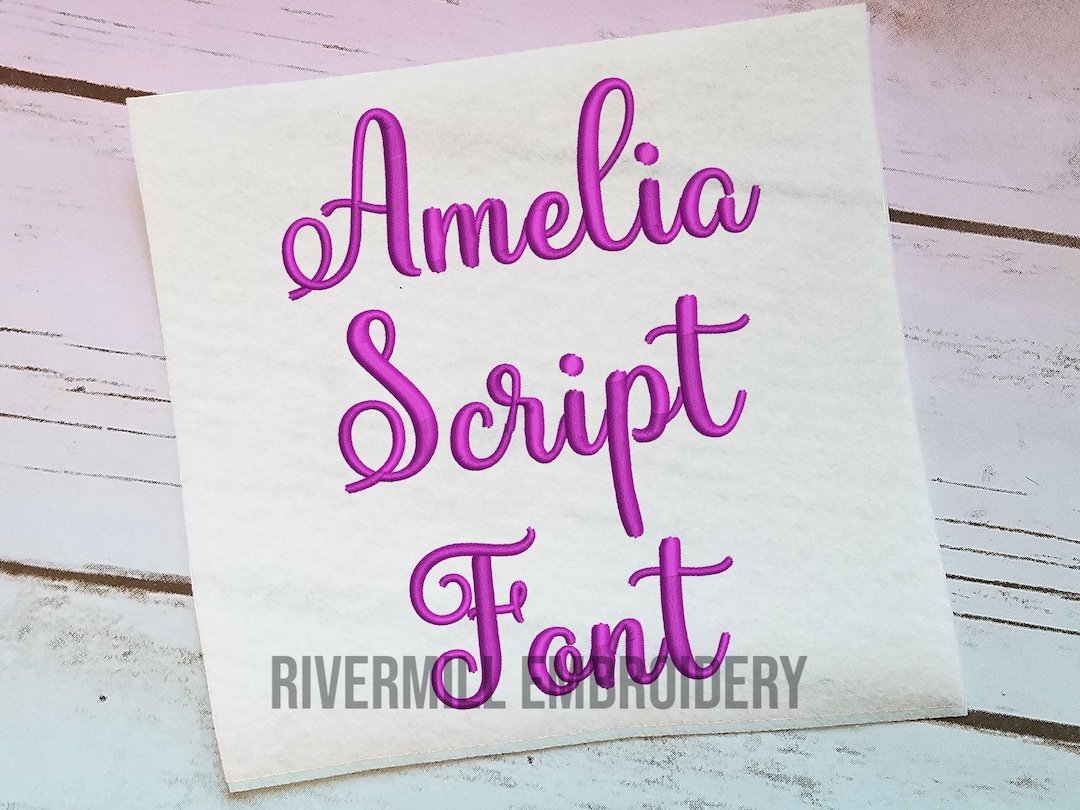 Amelia Script Machine Embroidery Font Monogram Alphabet - 3 Sizes - BX ...