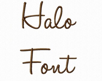 Halo Machine Embroidery Font Monogram Alphabet - 3 Sizes