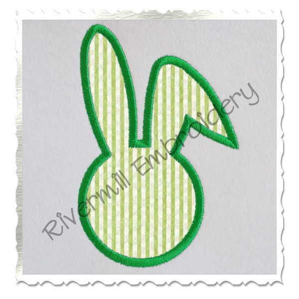 Bunny Head Applique Machine Embroidery Design - 4 Sizes