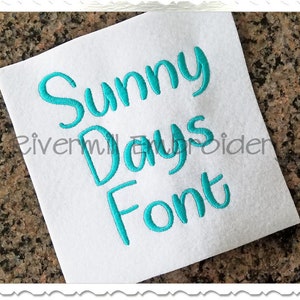 Sunny Days Machine Embroidery Font Alphabet - 3 Sizes - BX Files Instant Download Design PES