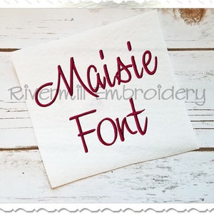 Maisie Machine Embroidery Font Monogram Alphabet - 3 Sizes - BX Files Instant Download Design PES