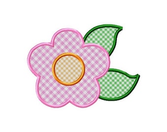 Applique Flower Machine Embroidery Design - 3 Sizes - Instant Download PES DST Digital File Rivermill Embroidery