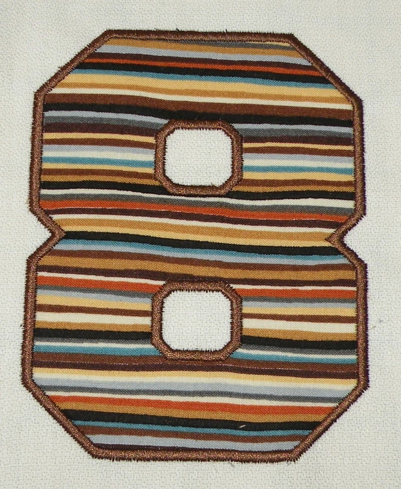 Jumbo College Varsity Applique Numbers Machine Embroidery Etsy