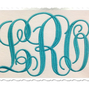 Large Fancy Monogram Machine Embroidery Font Alphabet - 3 Sizes - BX Files Instant Download Design PES