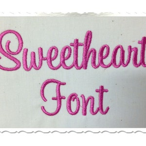 Sweetheart Machine Embroidery Font Monogram Alphabet - 3 Sizes