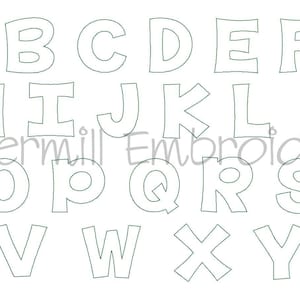 Raggy Applique Happy Machine Embroidery Font Monogram Alphabet - Etsy