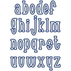Chachie Applique Machine Embroidery Font Monogram Alphabet 4 Sizes image 2