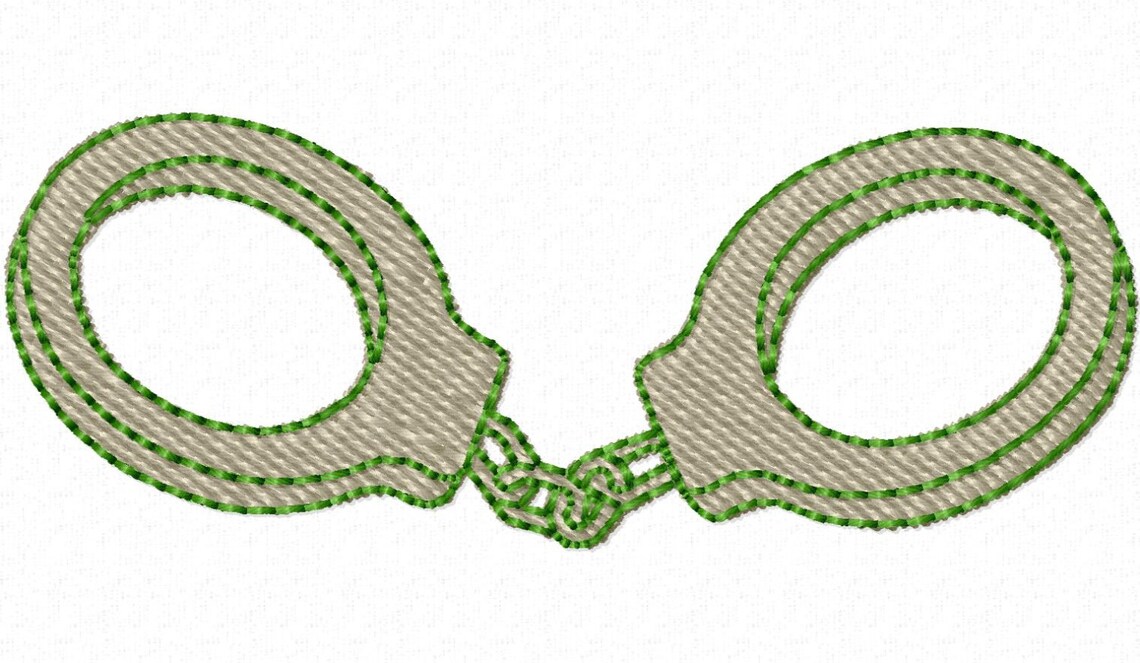 Mini Handcuffs Machine Embroidery Design 2 Sizes Etsy