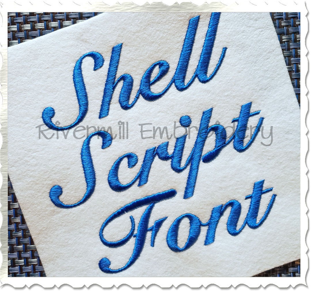 Shell Script Machine Embroidery Font Monogram Alphabet 3 Etsy