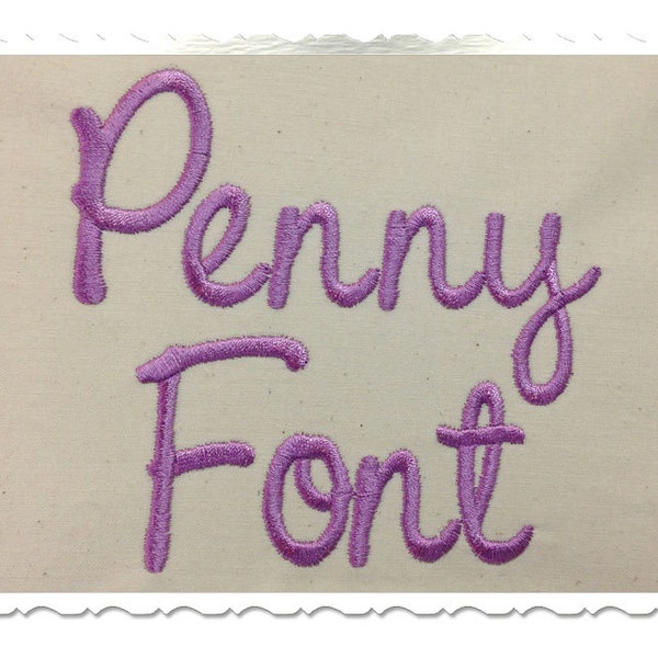 Penny Machine Embroidery Font Monogram Alphabet - 3 Sizes - BX Files Instant Download Design PES