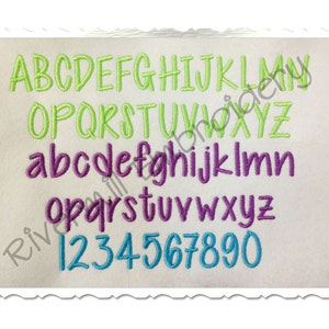 Cutesy Machine Embroidery Font Monogram Alphabet - 3 Sizes