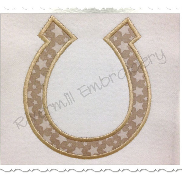 Horseshoe Applique Machine Embroidery Design - 5 Sizes