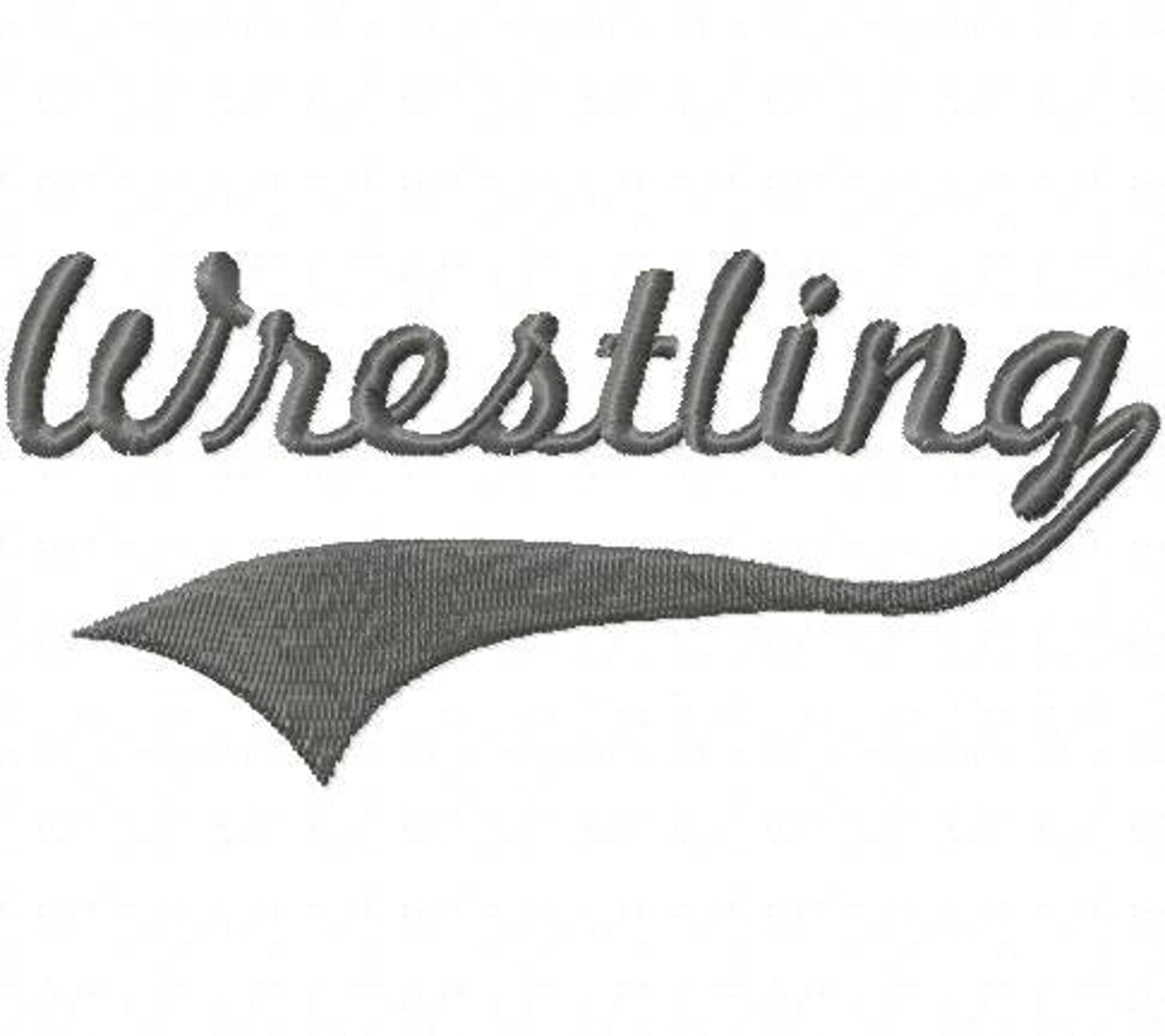 Wrestling Word Design With Sports Swash Tail Machine Etsy