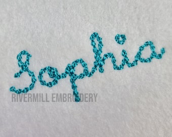 Half Inch Size - Hadley Chain Stitch Embroidery Font Monogram Alphabet - BX Files Instant Download Design PES Rivermill Embroidery