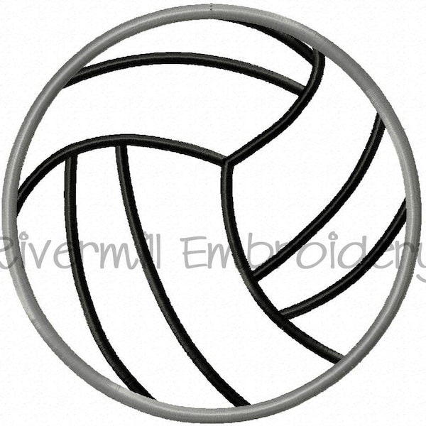 Volleyball Applique Etsy
