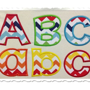 Happy Applique Machine Embroidery Font Alphabet - 4 Sizes