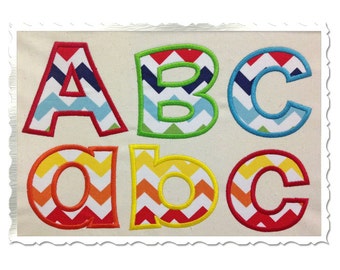 Happy Applique Machine Embroidery Font Alphabet - 4 Sizes
