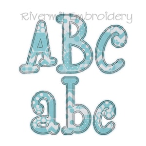 Boyz R Gross Raggy Applique Machine Embroidery Font Monogram Alphabet - 4 Sizes