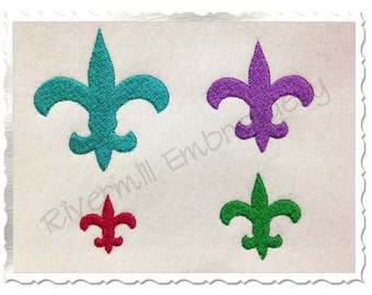 Small Fleur De Lis Machine Embroidery Design - 4 Sizes