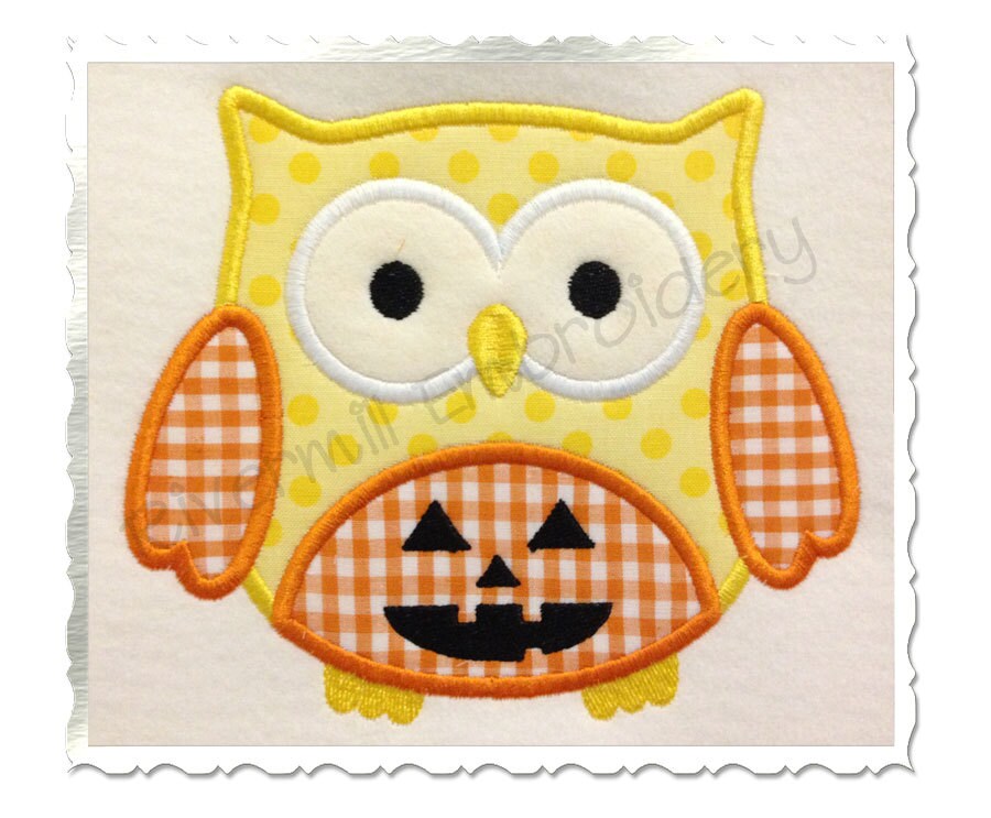 Jack O Windlicht Eule Applikation Stickdatei Stickdatei 4