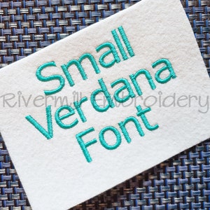 Small Verdana Block Machine Embroidery Font Monogram Alphabet - 3 Sizes - BX Files Instant Download Design PES