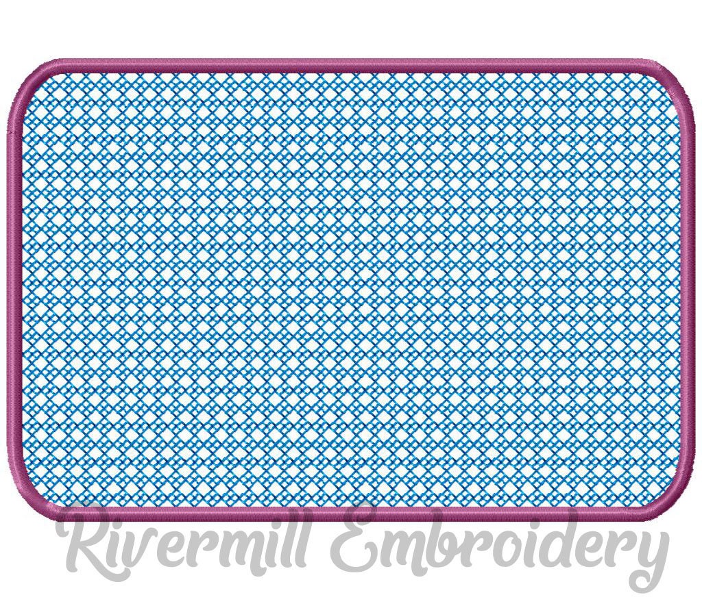 Rectangle Knockdown Stitch W/ Satin Stitch Border Machine Embroidery ...