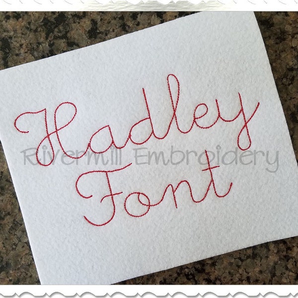 Hadley Vintage Bean Stitch Machine Embroidery Font Monogram Alphabet - 3 Sizes - BX Files Instant Download Design PES Rivermill Embroidery