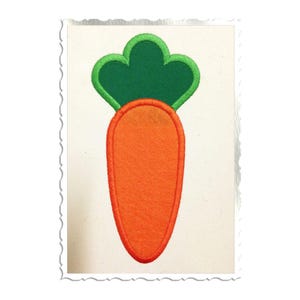 Applique Carrot Machine Embroidery Design - 5 Sizes - Instant Download Digital Design File
