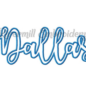 Dallas Texas Applique Machine Embroidery Design - 3 Sizes - Instant ...