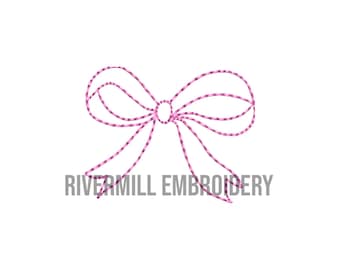 Mini Bean Stitch Bow Maschinenstickerei #1 - Maschinenstickerei PES DST - Maschinenstickerei PES DST Rivermill Stickerei