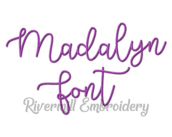 Madalyn Machine Embroidery Font Monogram Alphabet - 3 Sizes