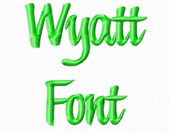 Wyatt Machine Embroidery Font Monogram Alphabet - 3 Sizes