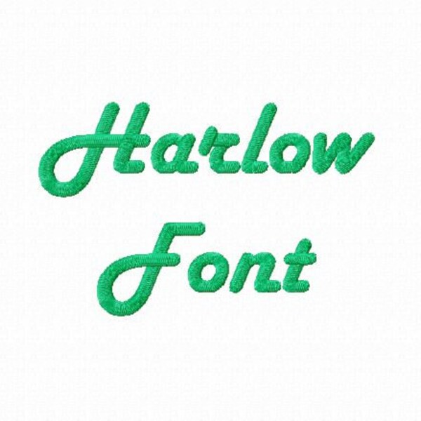 Harlow Machine Embroidery Font Alphabet - 3 Sizes