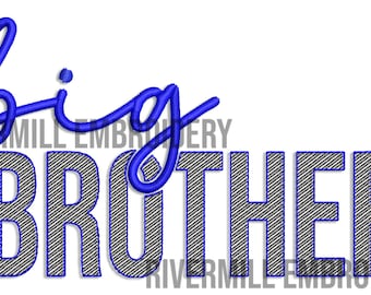 Big Brother Machine Embroidery Design - 4 Sizes